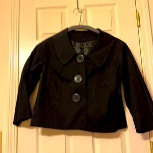 Black button up shirt blazer jacket, med .